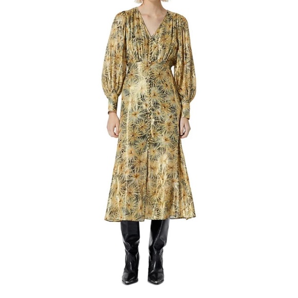 The Kooples Dresses & Skirts - The Kooples Yellow Floral Long Sleeve Dress